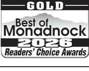 Best of Monadnock 2026 Readers' Choice Awards - Gold