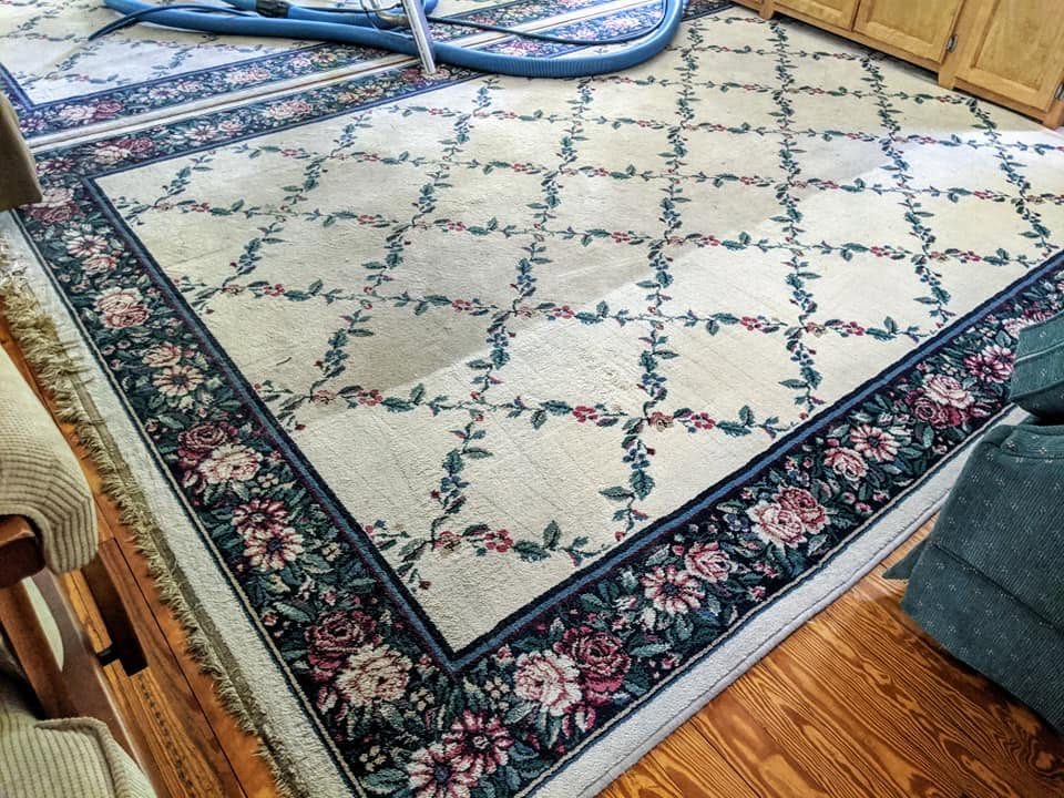 Cleaned area rug