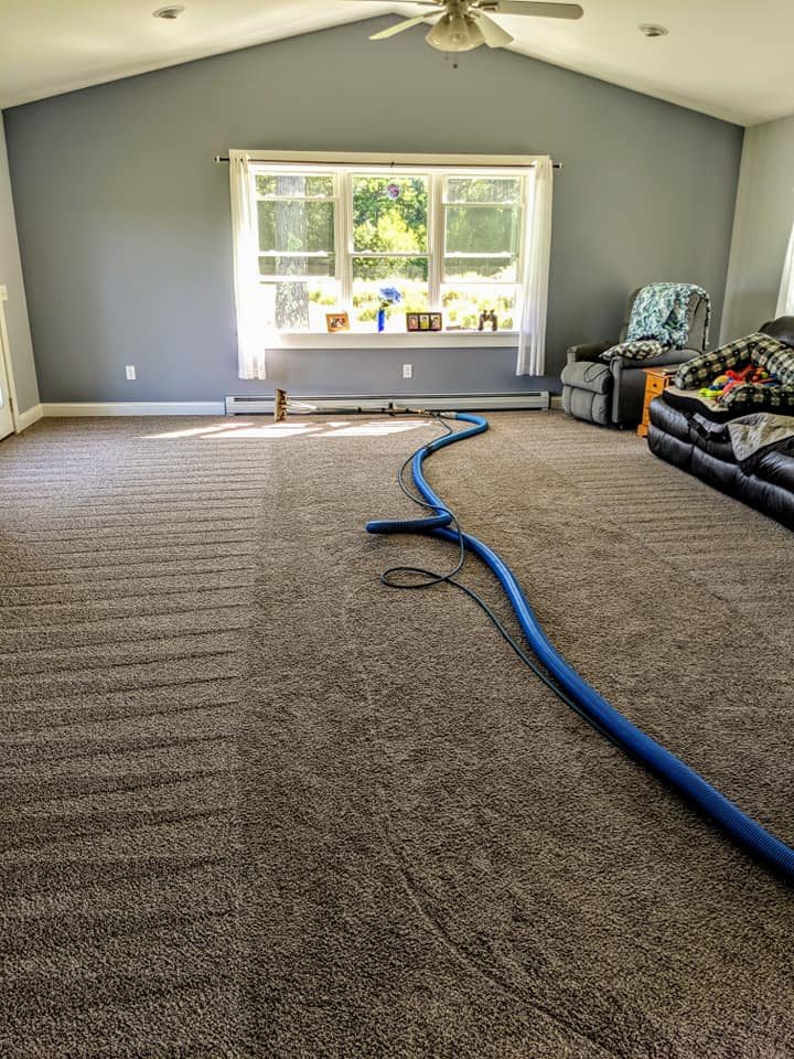Carpet cleaning result in a New Hampshire home