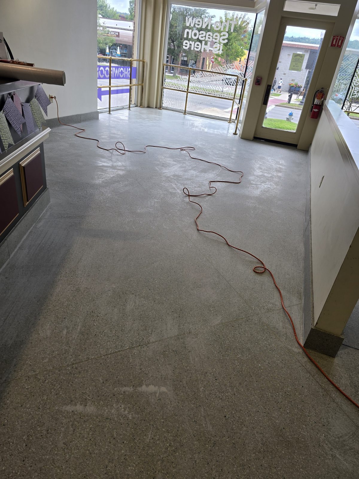 Terrazzo floor before restoration