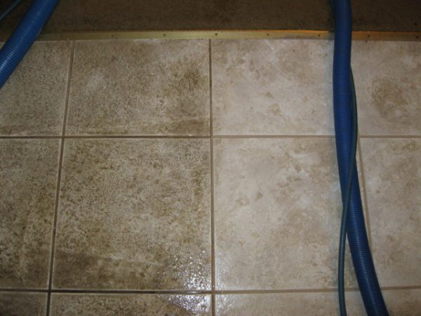 Tile and grout floor cleaning